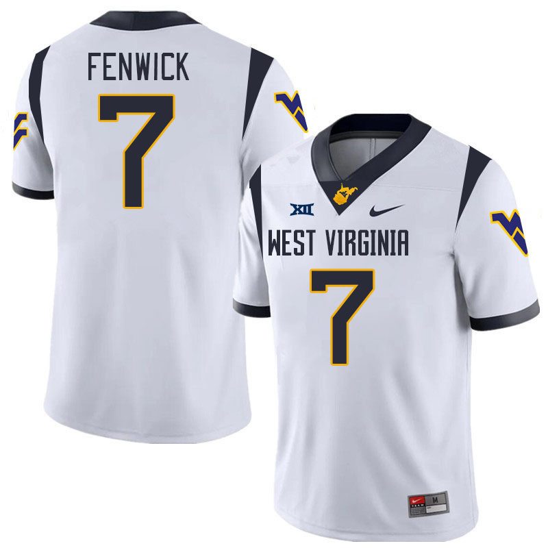 Men #7 Abe Fenwick West Virginia Mountaineers College 2024 New Uniforms Football Jerseys Stitched Sa